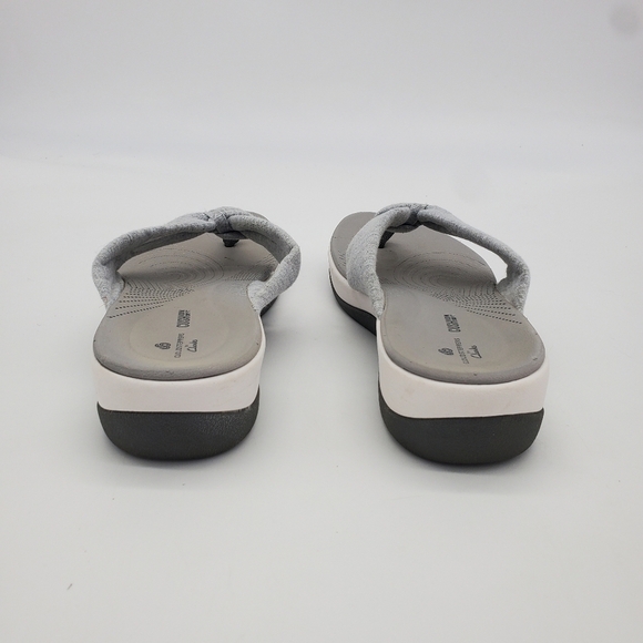 Cloudsteppers by Clarks Shoes Women's 8 Arla Glison Thong Sandals Gray White - Picture 6 of 12